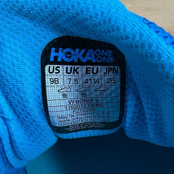 Hoka One Bondi 9 Running Shoes Women’s 9 B Skyward Blue Pink White 1162012 SNNF - Picture 9 of 9
